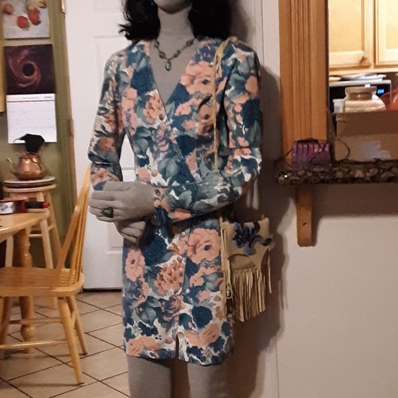 🎉 HOST PICK 🎉Paris Blues For Wet Seal Denim Snap Button Long Sleeve Dress 90s - Picture 3 of 16